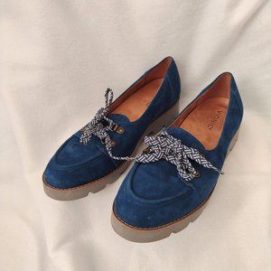 Vionic Teagan Lace-Up Blue Loafer 9.5 Arch Support Oxfords